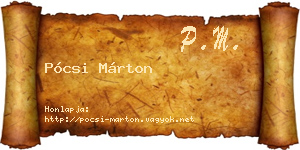 Pócsi Márton névjegykártya